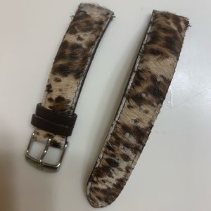 18 mm genuine leather Michele watch band